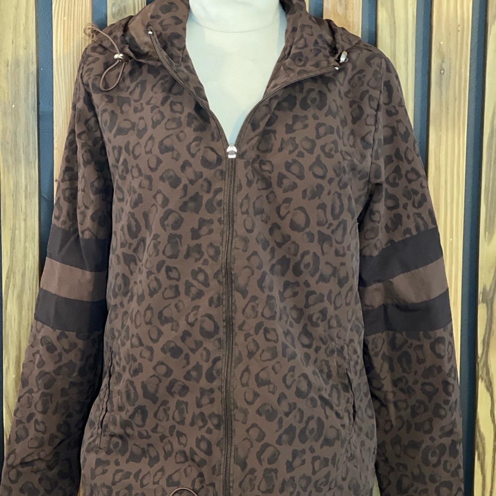 Leopard Print Women's Windbreaker Jacket